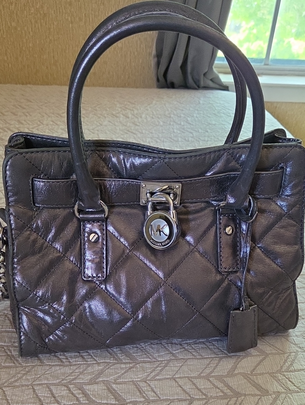 Michael Kors Quilted Satchel - Metallic